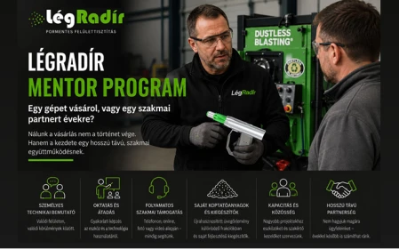 Személyes technikai bemutató a LégRadír Mentor Program keretében, ahol az ügyfelek gyakorlati oktatást és hosszú távú szakmai támogatást kapnak.